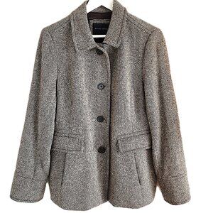 Banana Republic brown wool tweed coat